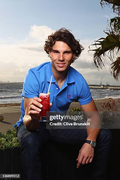 Rafael Nadal attends Bacardi Limited 'Champions Drink Responsibly' event at Encore, St Kilda on January 12, 2012 in Melbourne, Australia.