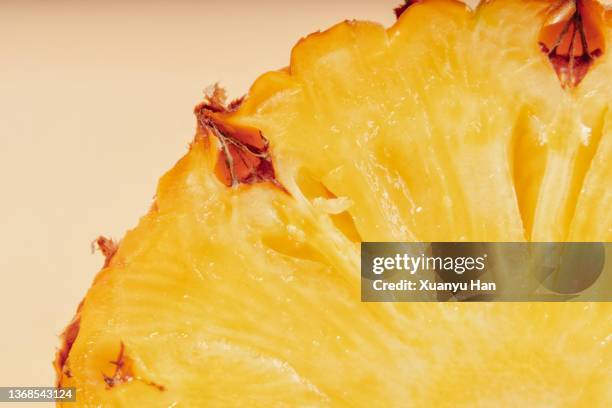 close-up of the textured pattern of a pineapple - juicy stock pictures, royalty-free photos & images