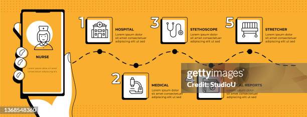 medical and healthcare infographic template - helicopter ambulance stock illustrations