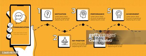 motivation infographic template - persuasion stock illustrations