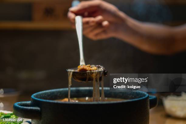 chinese specialties, chicken stew with mushrooms - vermicelli stock pictures, royalty-free photos & images