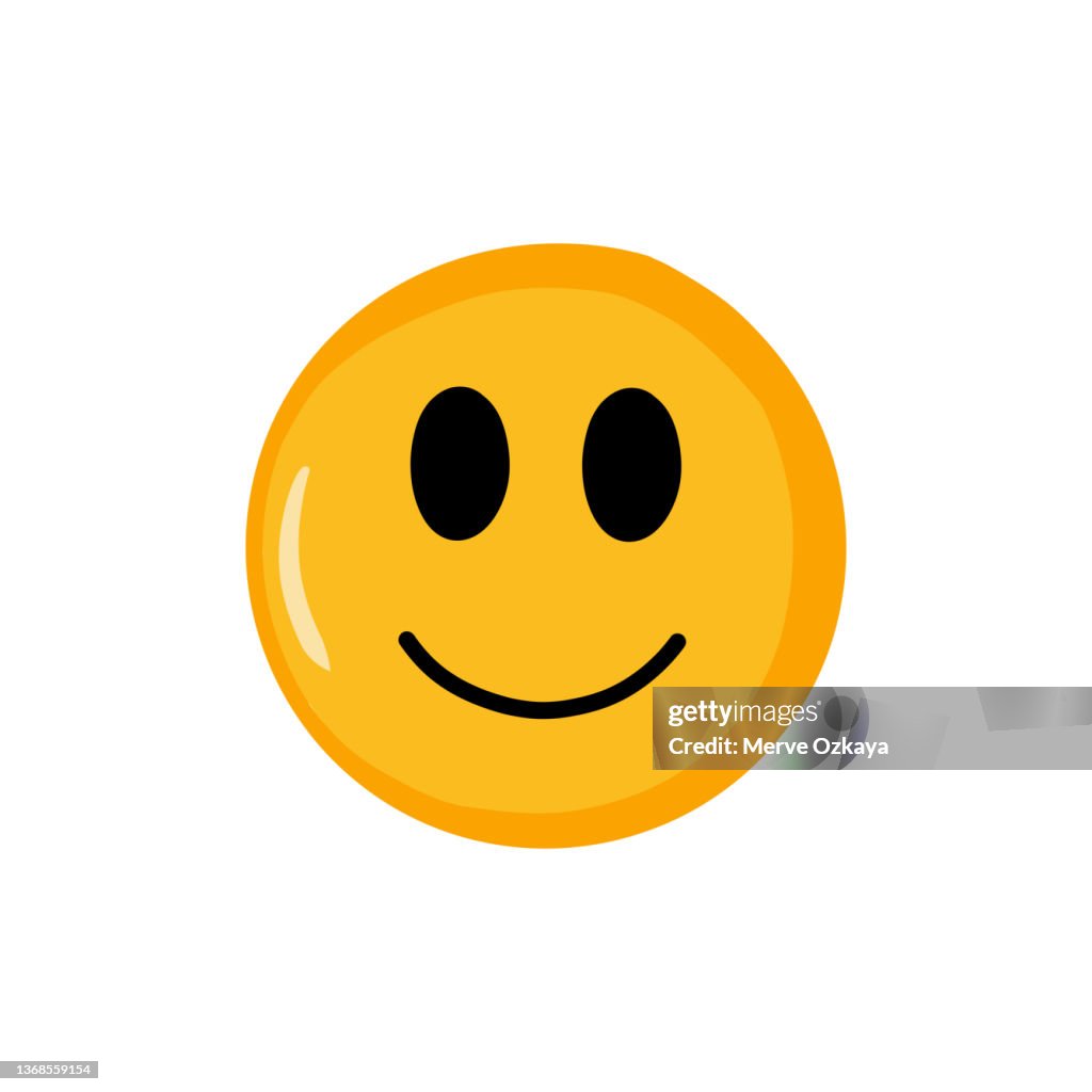 Hand Drawn Happy Face Emoji