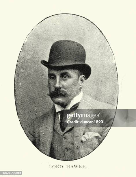 martin hawke, also known as lord hawke, victorian english amateur cricketer who played for yorkshire and england - derby england 幅插畫檔、美工圖案、卡通及圖標