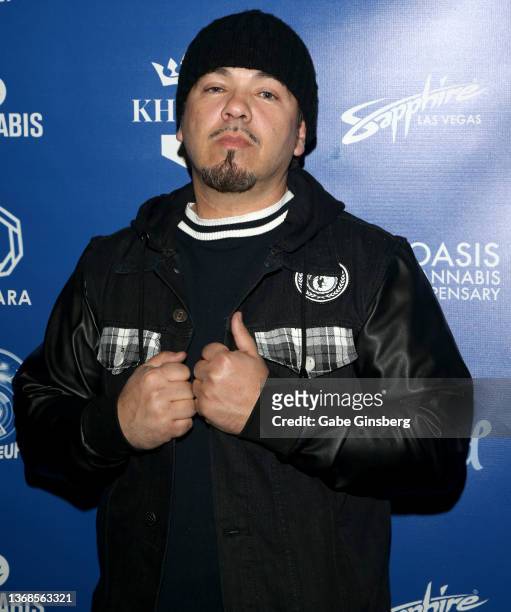 Rapper Baby Bash attends the Culture & Cannabis event at Sapphire Las Vegas Gentlemen’s Club on February 4, 2022 in Las Vegas, Nevada.