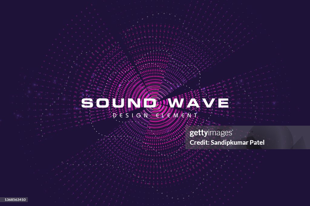 Science Sounds Background Sound Wave Rippled Background Template Abstract Science Or Technology ...