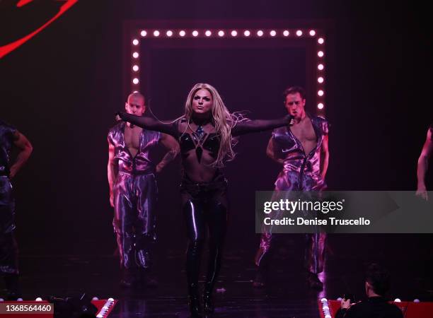 Drag performer Derrick Barry performs at RuPaul's Drag Race Live! at Flamingo Las Vegas on February 03, 2022 in Las Vegas, Nevada.