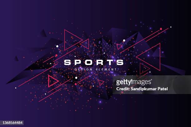 modern abstract neon sport background or collage stock illustration - sports stock illustrations