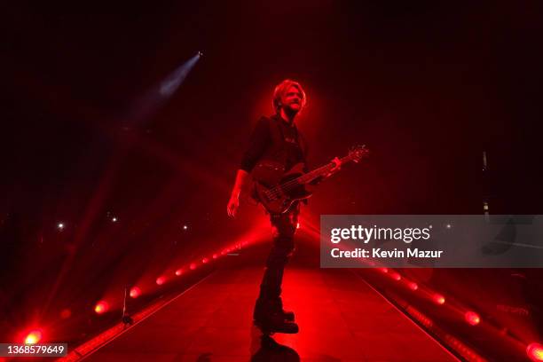 Finneas O'Connell performs onstage during the "Happier Than Ever" tour opener at Smoothie King Center on February 03, 2022 in New Orleans, Louisiana.