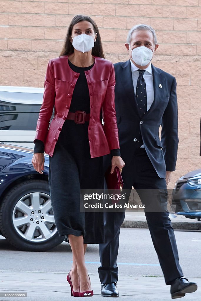 Queen Letizia Of Spain Attends "11th edition of The Forum Against cancer" On World Cancer Day