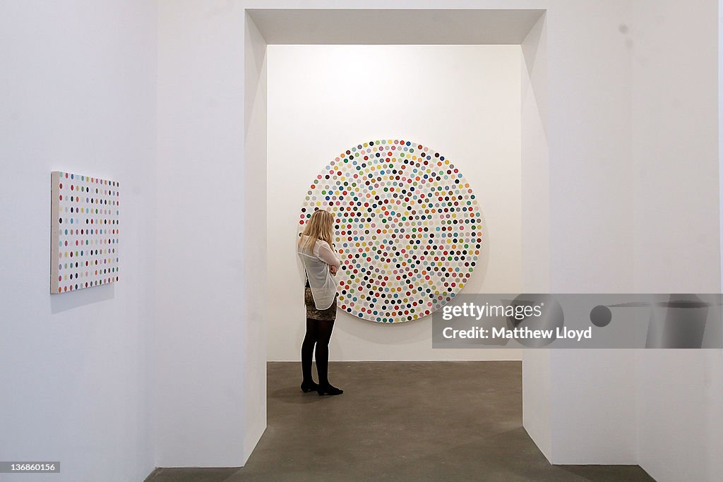 Press View Of The Latest Damien Hirst Exhibition At The Gagosian Gallery