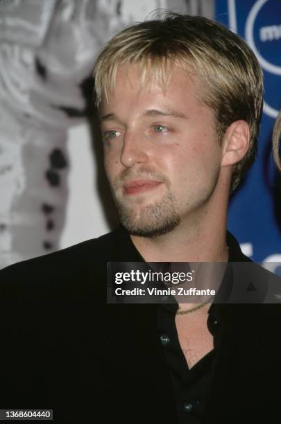 American actor Joshua Leonard attends the 1999 MTV Video Music Awards, held at the Metropolitan Opera House, part of the Lincoln Center for the...