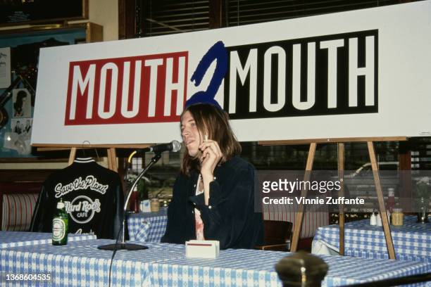 American singer and musician Evan Dando, frontman with The Lemonheads, attends an event organised by 'Mouth 2 Mouth' magazine, held at the Hard Rock...