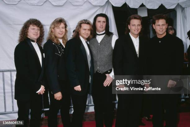 American country music band Little Texas attend the 30th Annual Academy of Country Music Awards, held at the Universal Amphitheatre in Los Angeles,...