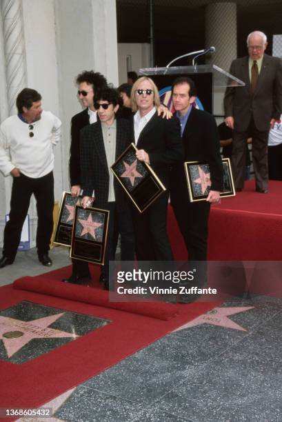 American rock band Tom Petty and the Heartbreakers attend the ceremony where the were honoured with a star on the Hollywood Walk of Fame, on...