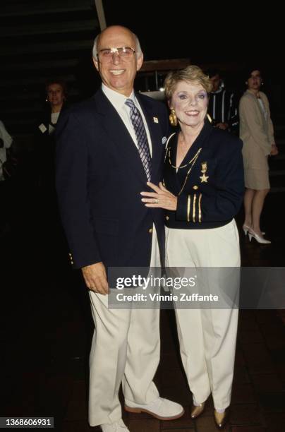 American actor Gavin MacLeod and his wife, Patti, attend the Princess Grace Foundation Benefit Gala, held aboard the Crown Princess in New York City,...