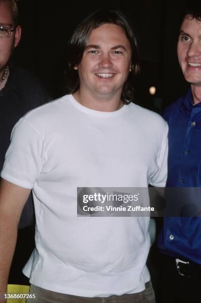 American singer-songwriter and guitarist Edwin McCain and a man attend the Warner Bros Radio Music Awards, held at the Mandalay Bay Resort & Casino...