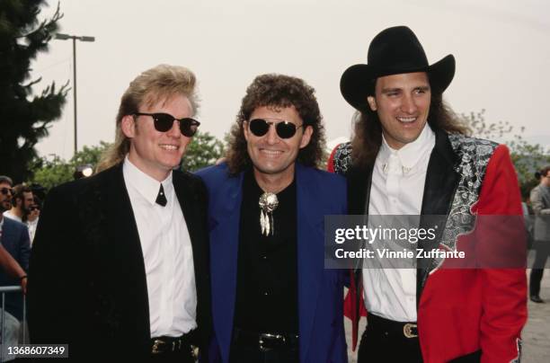 American country band McBride & the Ride attends the 27th Annual Academy of Country Music Awards, held at Universal Studios in Los Angeles,...