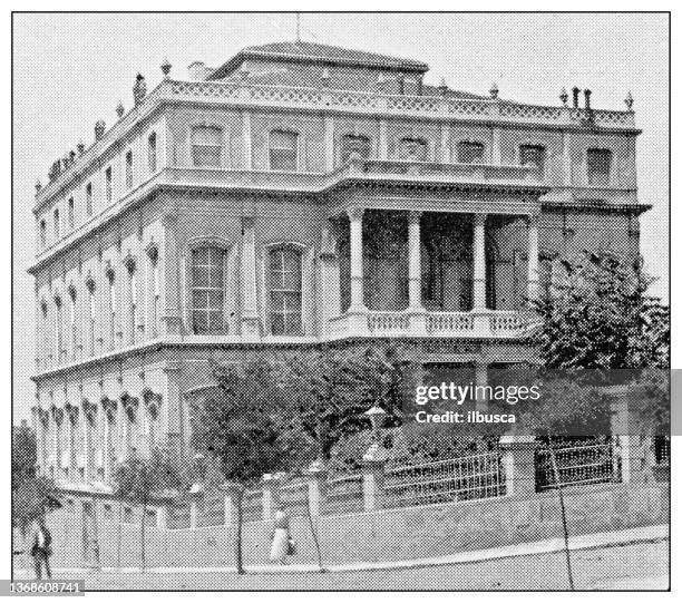 illustrations, cliparts, dessins animés et icônes de photographies de voyage anciennes de constantinople (istanbul): ambassade de perse, pera - bosphore