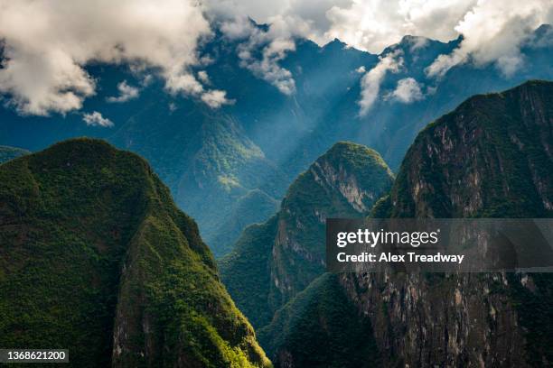 machu piccu landscape - urubamba valley stock pictures, royalty-free photos & images