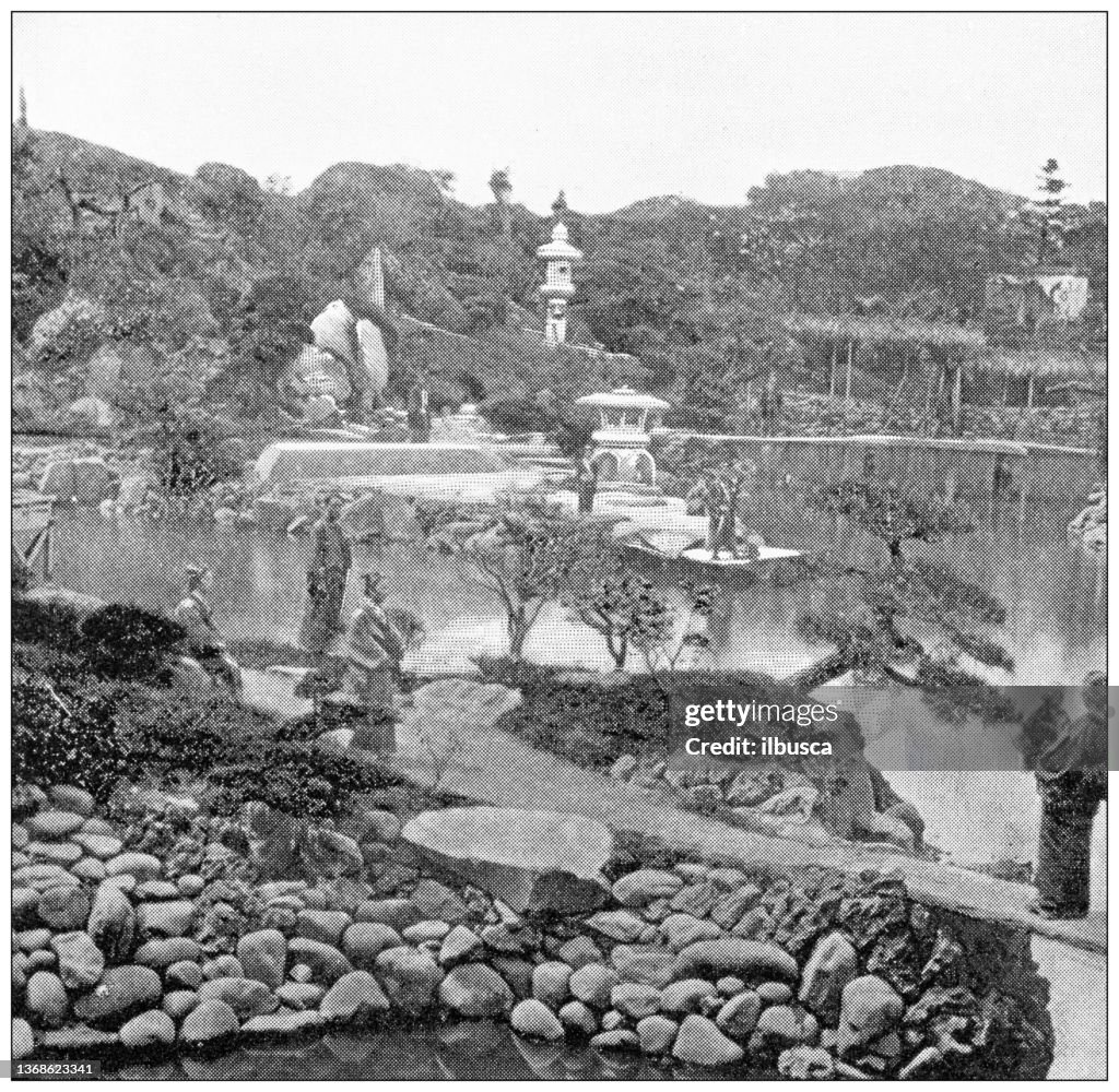 Antique travel photographs of Japan: Landscape gardening