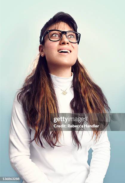 young woman posing in yearbook picture - skolfoto bildbanksfoton och bilder