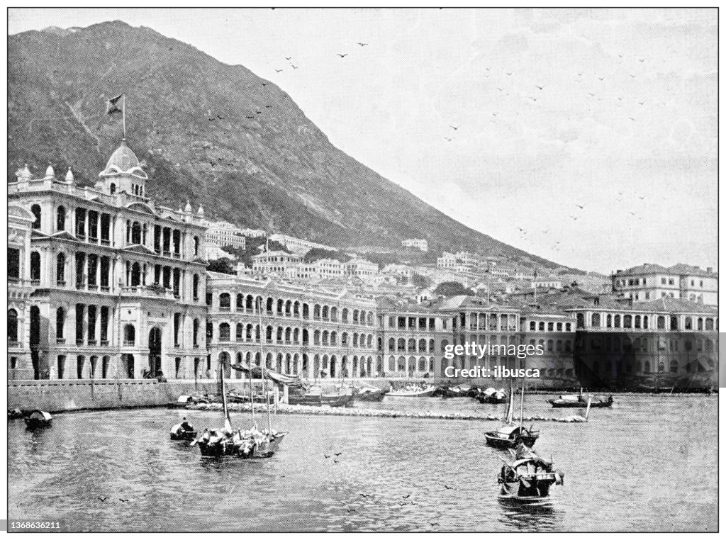 Antique travel photographs of China and Hong Kong: Victoria City, Hong Kong