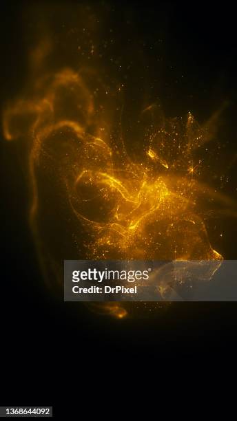 golden particles and sparkles - nebula gold stock-fotos und bilder