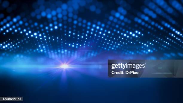 abstract technology virtual reality futuristic dot background - média photos et images de collection