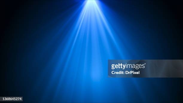 blue light rays - sonnenstrahlen stock-fotos und bilder