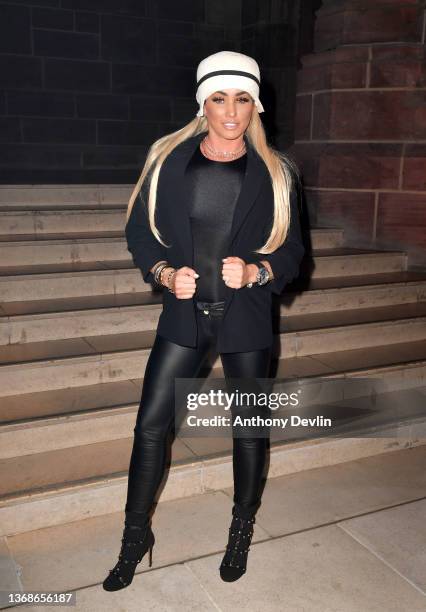 Katie Price attends the National Diversity Awards at Liverpool Cathedral on February 04, 2022 in Liverpool, England.