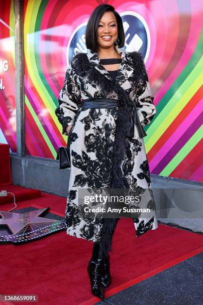 Garcelle Beauvais attends the Hollywood Walk of Fame Star Ceremony for Andy Cohen on February 04, 2022 in Hollywood, California.