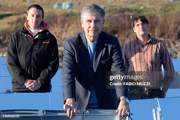 Head of ScienzaIndustriaTecnologia engineer Marco Rosa-Clot poses together his team of engineers Paolo Rosa-Clot and e Raniero Cazzaniga on the...