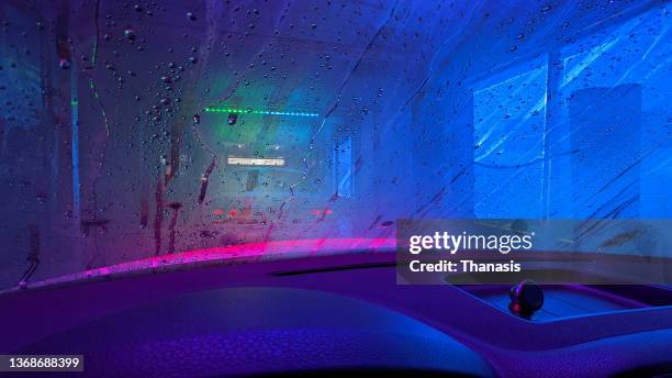 car going through car wash - car wash ストックフォトと画像