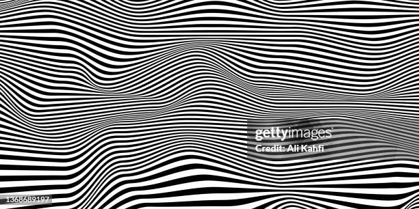 abstrakter linienmusterhintergrund - black and white wave stock-grafiken, -clipart, -cartoons und -symbole