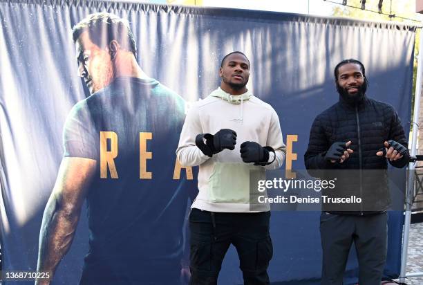 Micah Parsons and Xavien Howard attend Prime Video's "The Reacher Challenge" on February 04, 2022 in Las Vegas, Nevada.