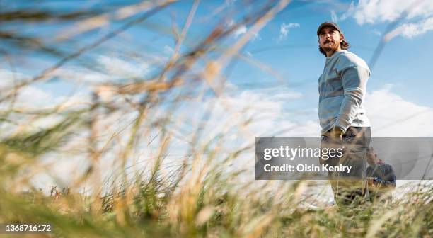 Tommy Fleetwood of England during Day Two of the Abu Dhabi HSBC Championship at Yas Links Golf Course on January 21, 2022 in Abu Dhabi, United Arab...