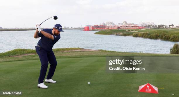Shane Lowry of Ireland during Day Three of the Abu Dhabi HSBC Championship at Yas Links Golf Course on January 22, 2022 in Abu Dhabi, United Arab...