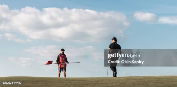 Thomas Pieters of Belgium during Day Four of the Abu Dhabi HSBC Championship at Yas Links Golf Course on January 23, 2022 in Abu Dhabi, United Arab...