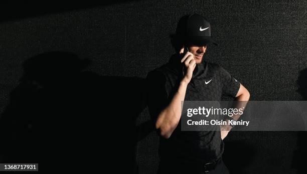 Thomas Pieters of Belgium after his round on Day Four of the Abu Dhabi HSBC Championship at Yas Links Golf Course on January 23, 2022 in Abu Dhabi,...