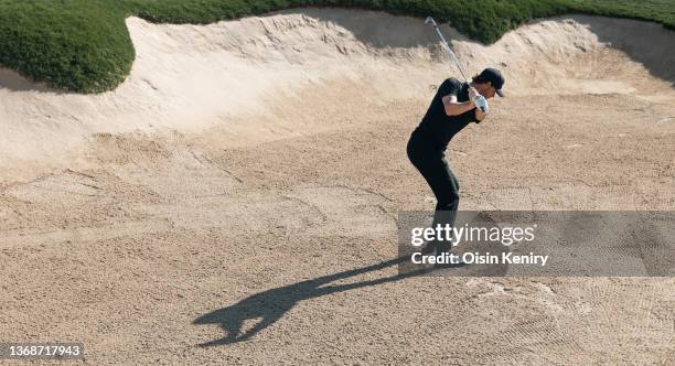 Thomas Pieters of Belgium during Day Four of the Abu Dhabi HSBC Championship at Yas Links Golf Course on January 23, 2022 in Abu Dhabi, United Arab...