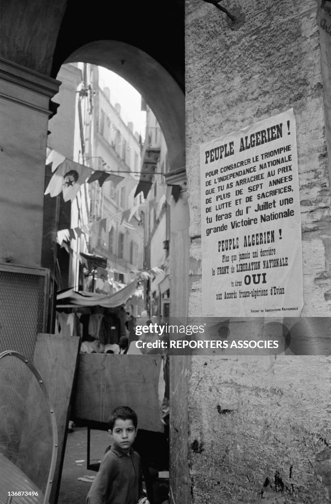 Poster for the Algerian self determination referendum during June