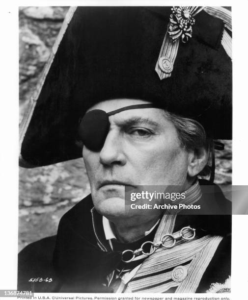 Peter Finch portrays Admiral Lord Nelson in a scene from the film 'The Nelson Affair', 1973.