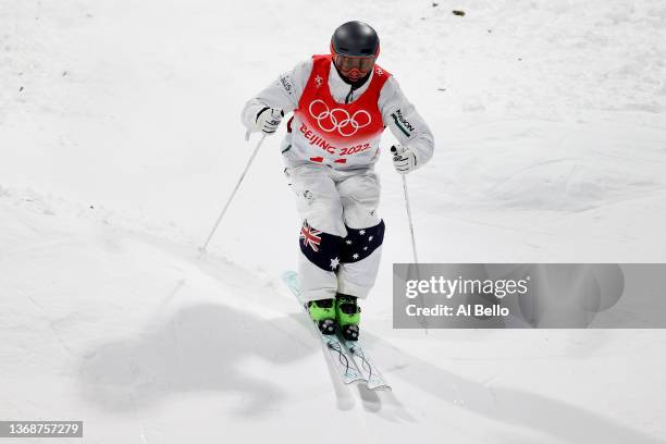 Cooper Woods-Topalovic of Team Australia competes during the Men's Freestyle Skiing Moguls Final on Day 1 of the Beijing 2022 Winter Olympic Games at...