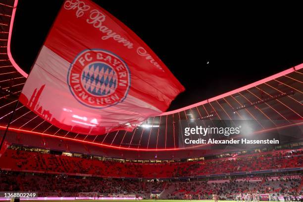 General view ahead of the during the Bundesliga match between FC Bayern München and RB Leipzig at Allianz Arena on February 05, 2022 in Munich,...