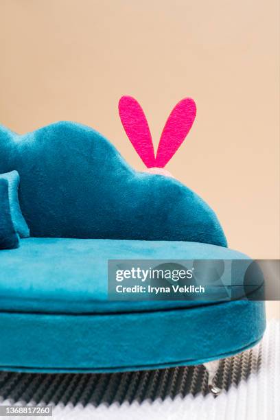 creative easter design concept. - cute easter bunny stock pictures, royalty-free photos & images