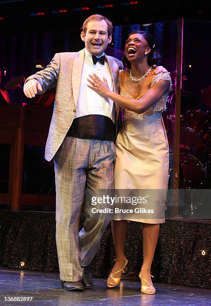 Chad Kimball and Montego Glover of the cast of "Memphis" perform at a special performance of "Memphis" for Inspire Change presented by Audemars...