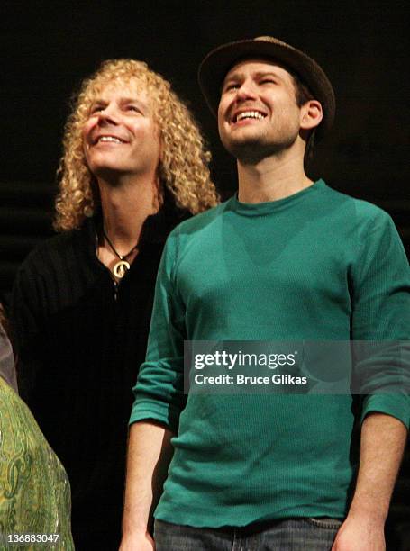 Composer David Bryan and Chad Kimball at a special performance of "Memphis" for Inspire Change presented by Audemars Piguet, The Tony Awards &...