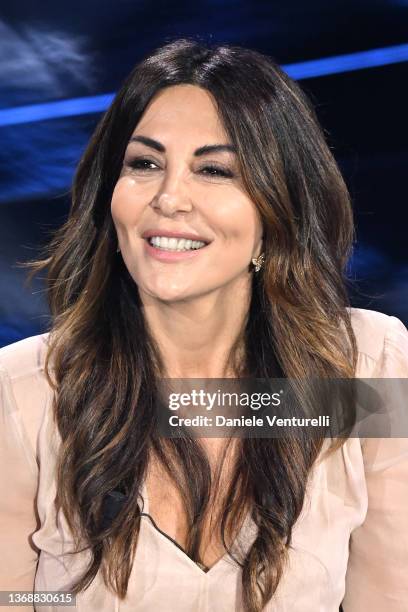 Sabrina Ferilli attends the 72nd Sanremo Music Festival 2022 at Teatro Ariston on February 05, 2022 in Sanremo, Italy.