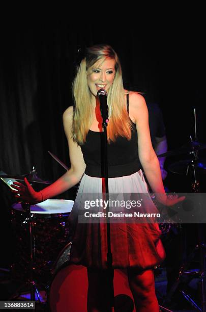 Emily McNamara performs at Broadway Sings Tori: A Benefit for RAINN on June 27, 2011 in New York, United States.