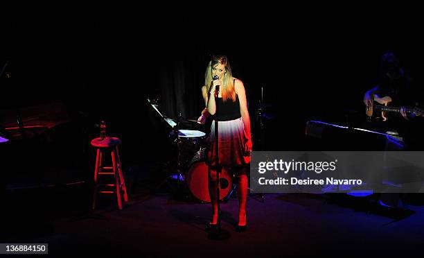 Emily McNamara performs at Broadway Sings Tori: A Benefit for RAINN on June 27, 2011 in New York, United States.